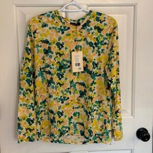New! Stine Goya Caleb Yellow Green Blue Floral Long Sleeve top NWT 45215